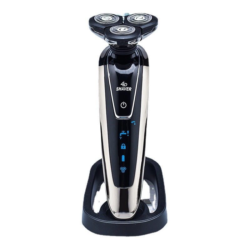 Floating three-blade electric shaver, full body washable men's razor, multi-functional beard razor, washable razor