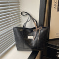 Large capacity printed tote bag for women, 2026 new style minimalist shoulder bag, korean style cute women's bag, commuter underarm bag