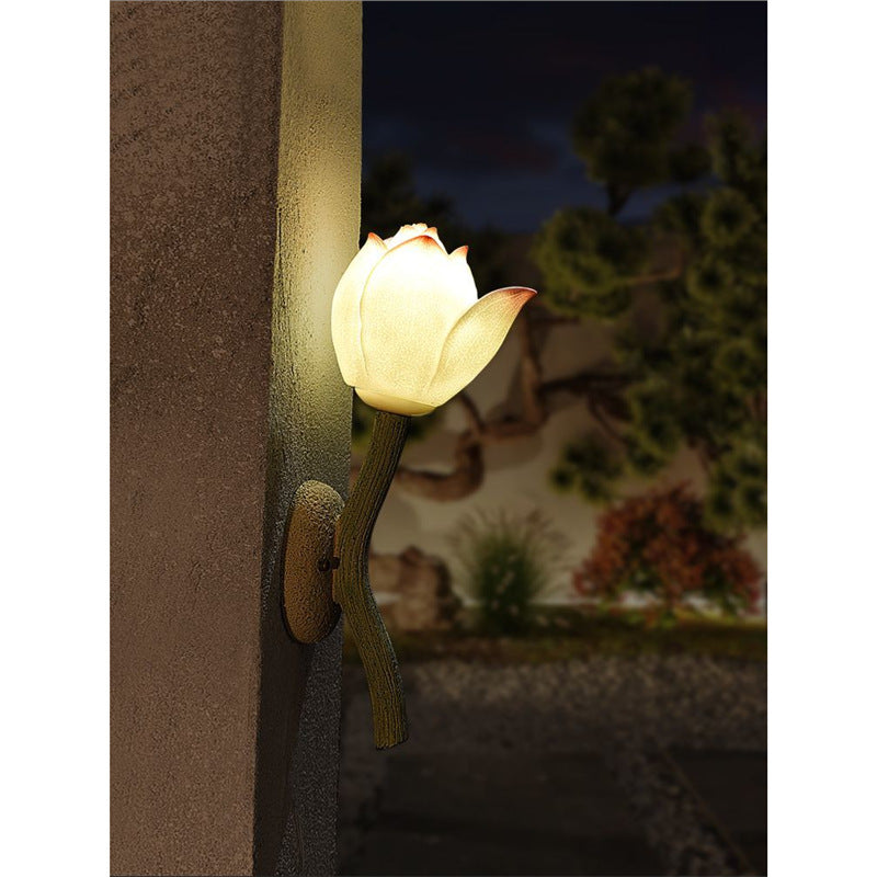 Indoor creative retrochinoiserie lotus wall lamp lotus balcony entrance decoration study corridor wall lamp zen