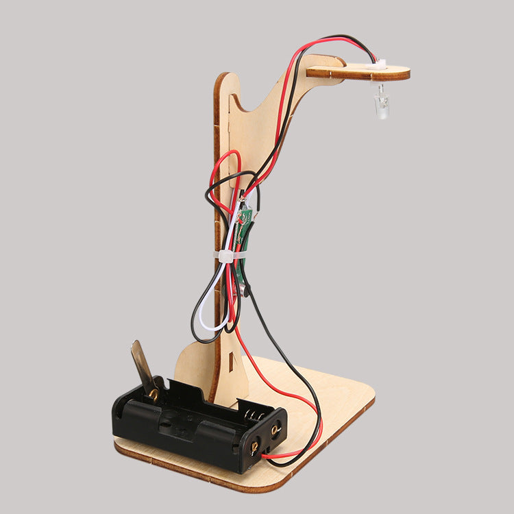 Voice-activated street lamp science and education small production DIY wooden primary and secondary school students handmade science and education toys, scientific experimental toys