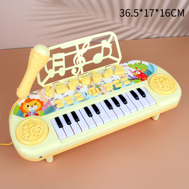 Tiktok hot seller: kids' multifunctional electronic keyboard toy with microphone - beginner-friendly piano for girls ages 0-6