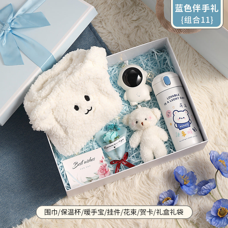 Practical birthday gifts for girls, girlfriends, children, classmates, teachers, creative warm gift box set for Christmas
