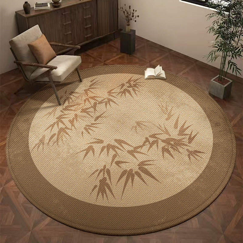 Chinese style round study swivel chair carpet non-slip and wear-resistant floor protective mat office computer chair bedroom floor mat