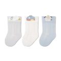 Babylon baby mid-calf socks combed cotton mesh cartoon kids socks spring and summer new arrival loose mouth anti-mosquito socks category a