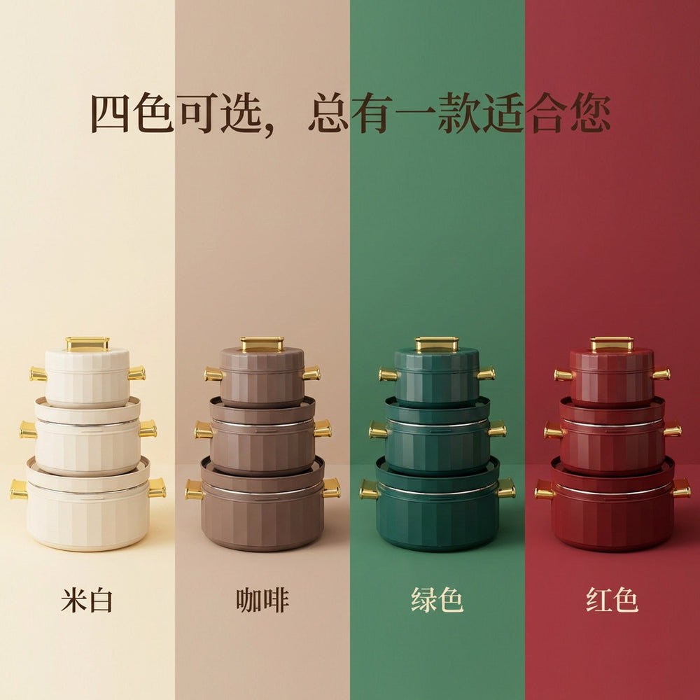 Food warmer containerexportsuit3pcs 1.5l-3.2l-6.2l simple thermal insulation box