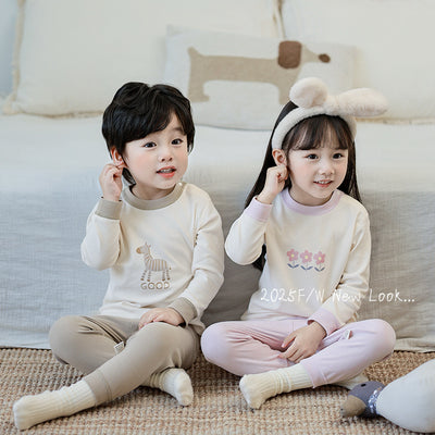 Kidspure cotton autumn winterintimatessuit baby soft boneless heattech autumn clothes and trousers for children and bottom home