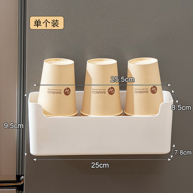 Kitchen seasoning, bathroom tissue sundries storage box, plastic refrigerator side multi-functional plastic wrap wall-mounted storage box