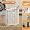 Foldable dirty clothes hamper - portable, multi-functional, hollowed-out laundry basket with wheels for home, bathroom, and balcony storage