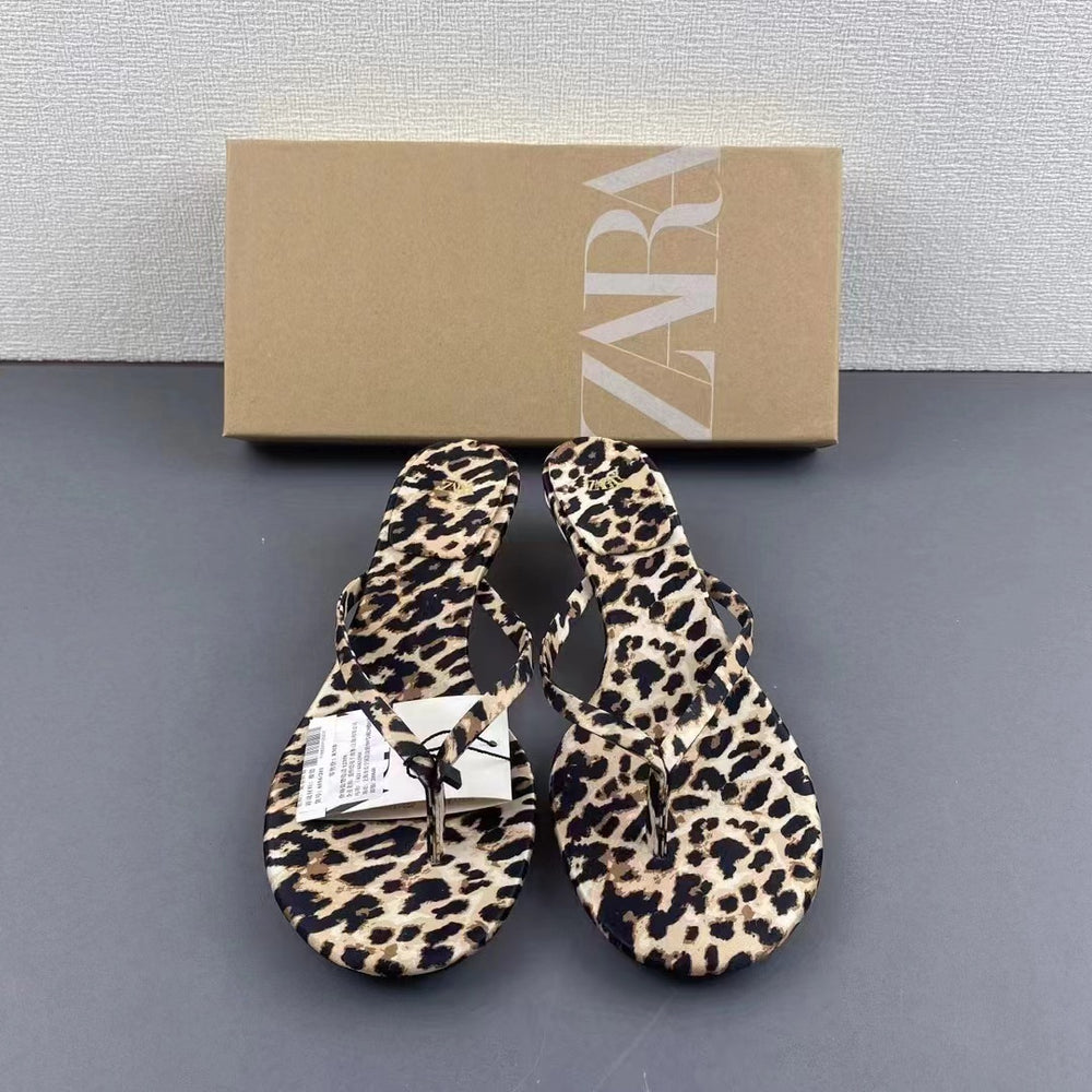 Za women's shoes new 2024 spring/summer round toe high heels red thong sandals mid-heel slingback cat heel fashion sandals