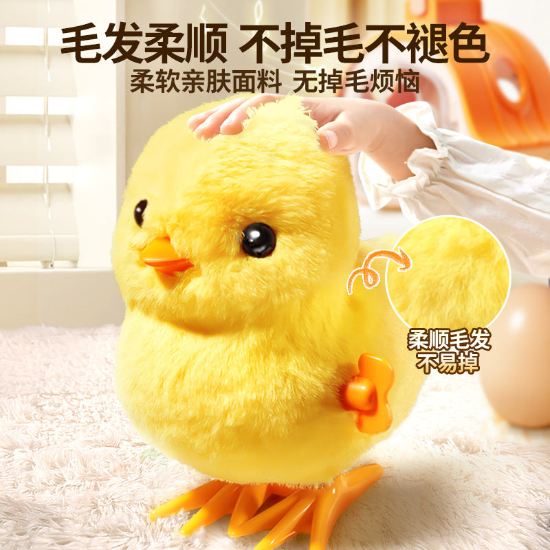 Wind-up toy jumping chicken can walk kidspopularstuffed jumping duck girl boy baby animal wholesale