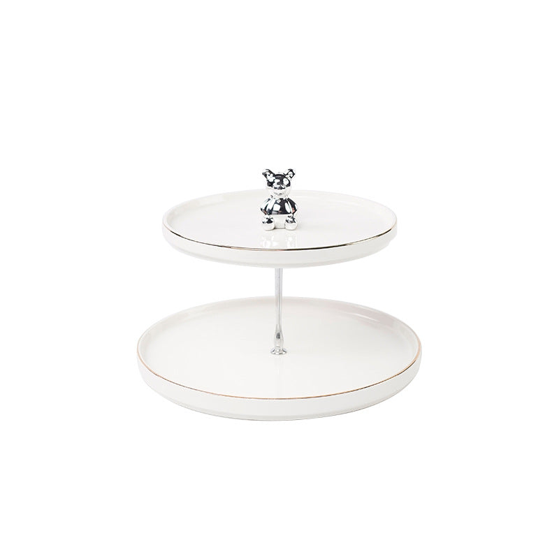 Instagram-worthy creative cartoon bear fruit skewer platter - trending wedding dessert, pastry, and candy tiered display stand