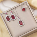 Tz-8235 silver rose red suit