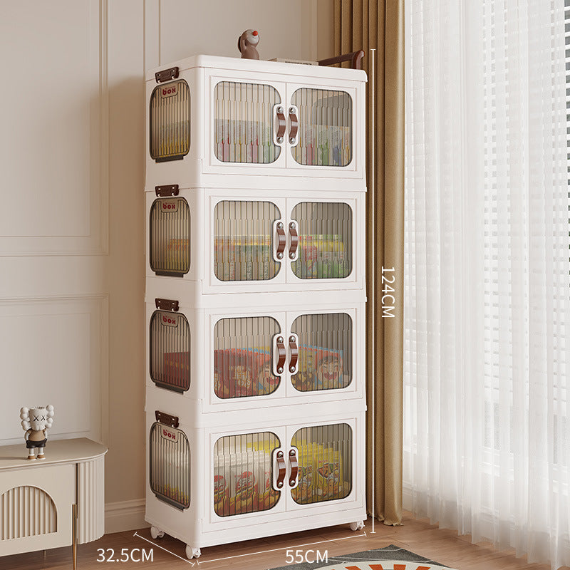 Xinle Storage Cabinet Household Baby Children Multi-layer Large Capacity Organizing Box Clothes Snacks Folding Mobile Storage