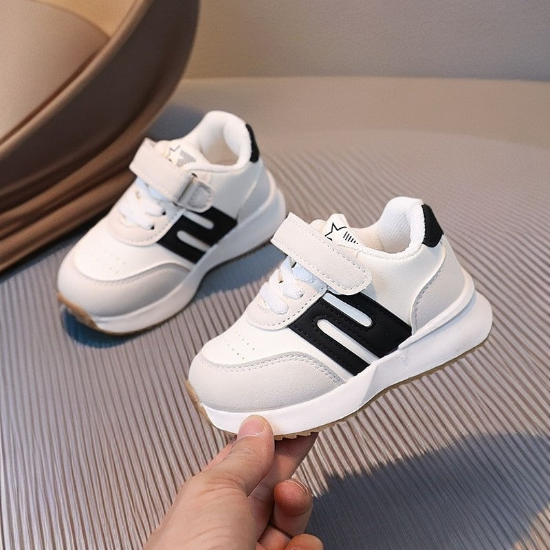 Dropshipping  spring leather waterproof kids' argan shoes, elementary school shoes, boys' baby athletic running shoes