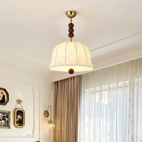 French medieval bedroom main light warm romantic fabric chandelier retro Nanyang style restaurant bar study eye protection light
