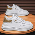 Men's 2025 spring new lightweight white sneakers, skate shoes, trendy versatile fashionable breathable youth niche streetwear shoes