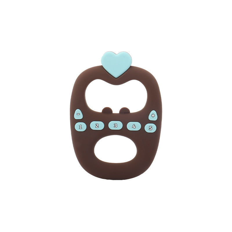 Food Grade Silicone Toothpaste Color Double Grip Buttons New 2025 Baby Bite Gum Baby Teething Chewing Toy
