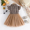 exclusive: girls' summer plaid fashion dress with flutter sleeves - dropshipping available
