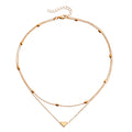 European and american cross-border jewelry: minimalist heart layered choker necklace - trendy, versatile, and chic heart pendant necklace for women