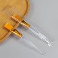 Beauty brush makeup brush transparent rod facial mask brush gold aluminum sleeve brown yellow hair brush tea pen individually packaged pot pen