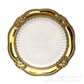 Accessible luxury pastry plate ceramic gold rim western food plate special ceramic steak plate commercial tableware casual model room decoration