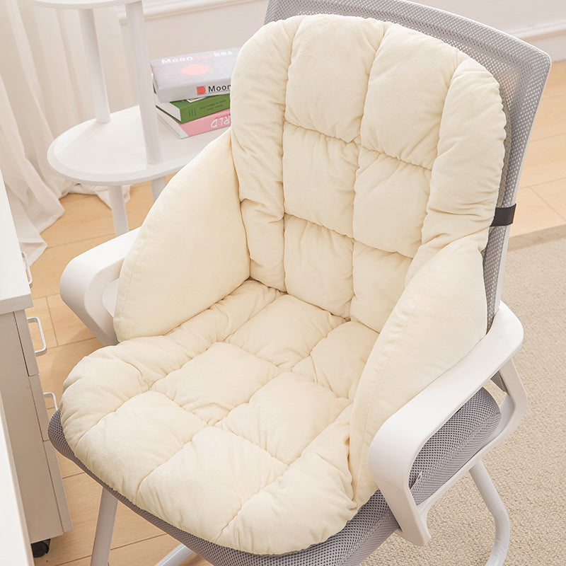 Heated seat cushion and backrest combo - electric heating for office, winter plush warm chair pad, prolonged sitting, removable and washable chair cushion
