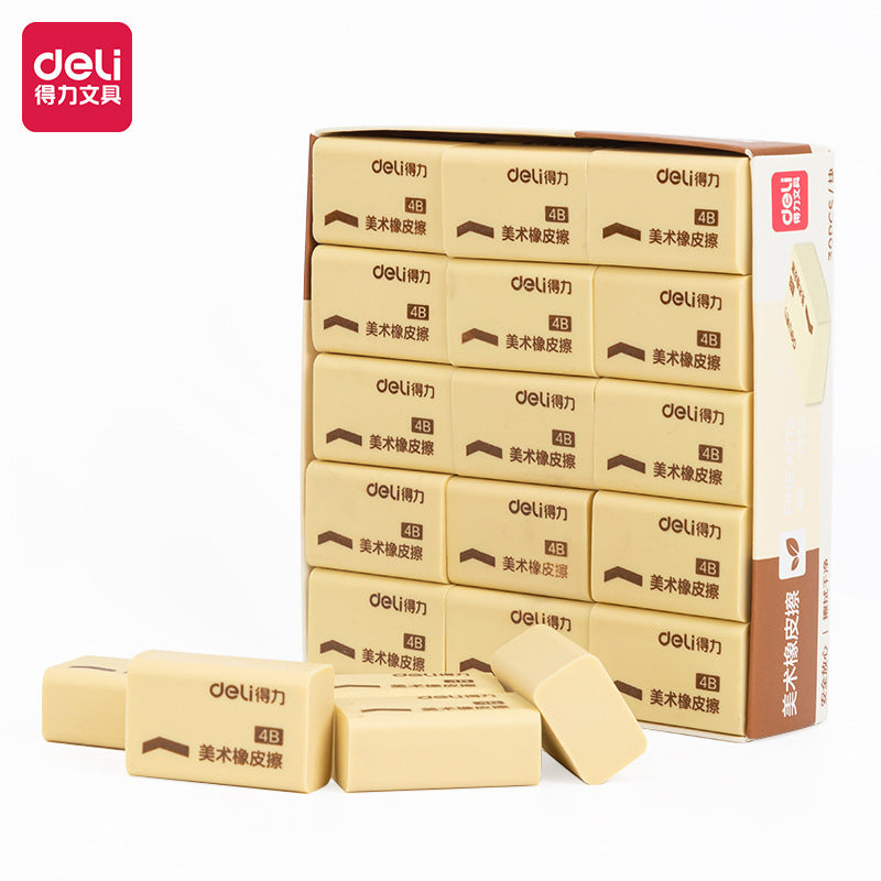 Deli Stationery Eraser Student Children 2B Eraser 4B Drawing Exam Art Eraser Pencil Eraser Whole Box Wholesale