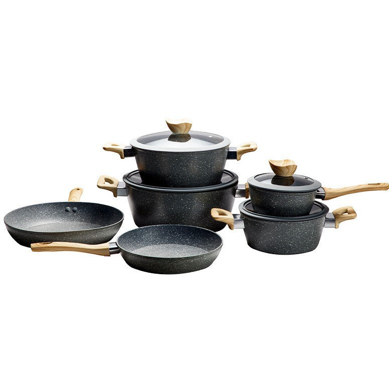 Processing personalizedfor homemedical stone pot suit non-stick flats pot milk pot soup pot six-piece set business gift pot