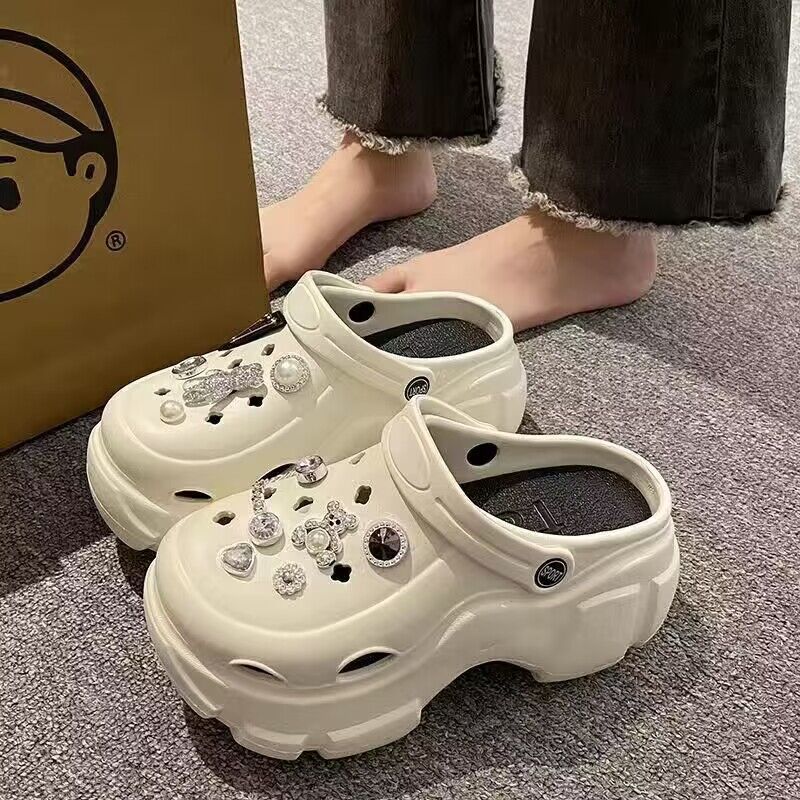 "eva clogs for women - 2024 new summer collection: chunky platform, height-boosting, trendy beach sandals"