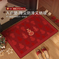 New year's festive doormat - home entrance mat, welcome mat, housewarming rug, red floor mat, 2026 new anti-slip mat