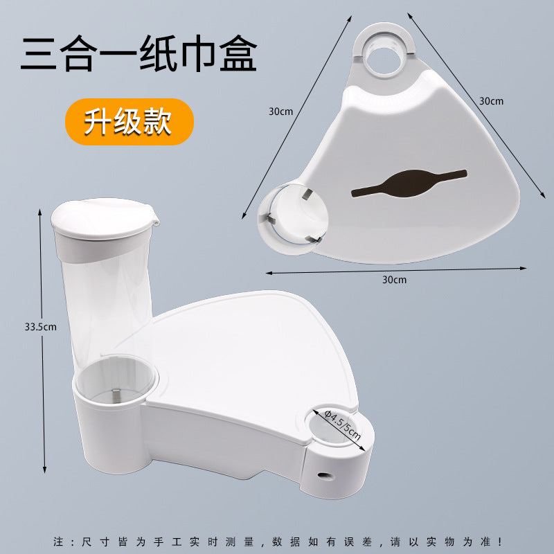 Dental Chair Water Cup Holder 3-in-1 Dental Chair Accessories Cup Holder Paper Tissue Box Dental Chair Tray Additional Table Shelf