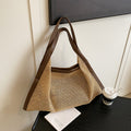 straw woven underarm bag for women, new 2026 spring collection, minimalist and versatile shoulder bag, large capacity practical mother-and-baby bag