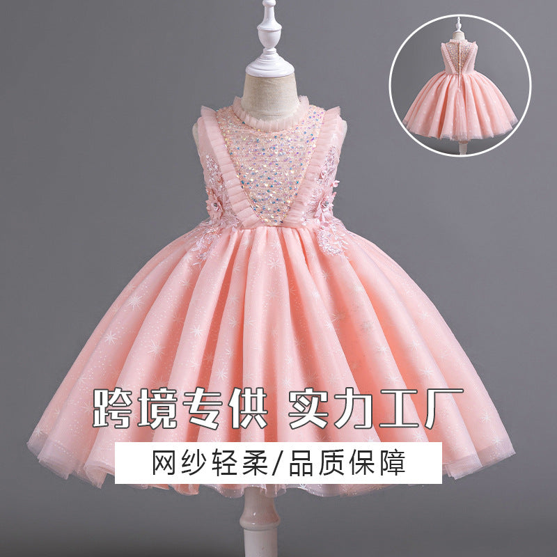 Yimingwei  big sale special price girl dress skirt puffy girl stage costume kids princess dress