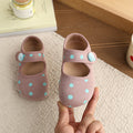 Vancahao girls' leather shoes,  autumn new collection, birkenstock-style fashionable and versatile polka dot shoes, outdoor children's footwear
