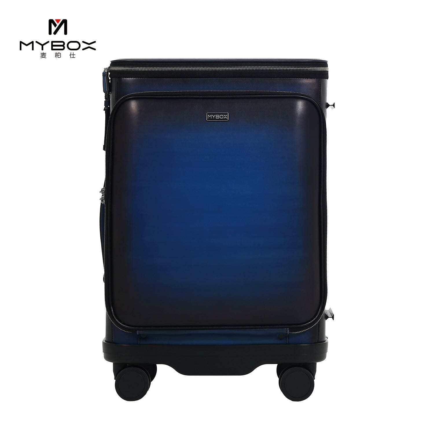 mybox all-animal cowhide trolley case 24-inch universal wheel business large-capacity combination lock suitcase black