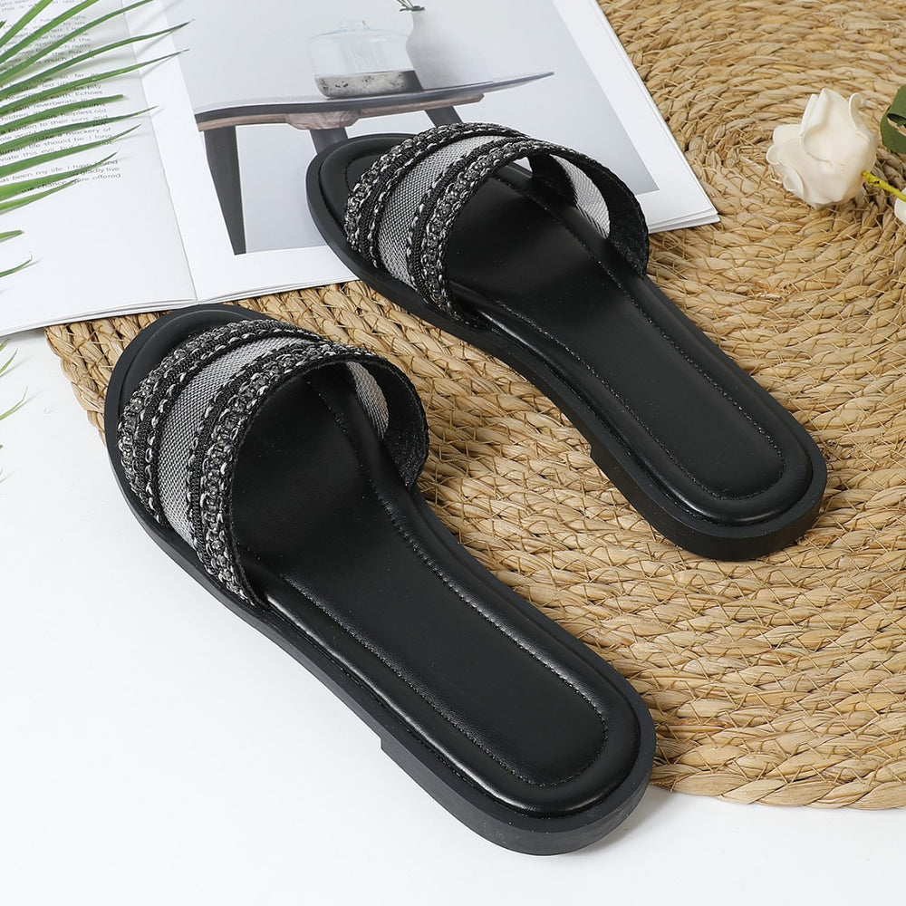 2025 new export flat sandals - european and american open-toe slides - women's outdoor beach sandals wholesale
