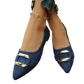 plus size square buckle flats shoes flats women's flats soft bottom metal plaid work shoes work flats women's shoes