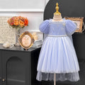 Girls' elsa princess dress - summer , ultra-fairy dress, frozen queen birthday gown