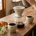 Stylish ceramic coffee utensils retro funnel filter cup for home office hand brewed coffee ceramic funnel filter cup