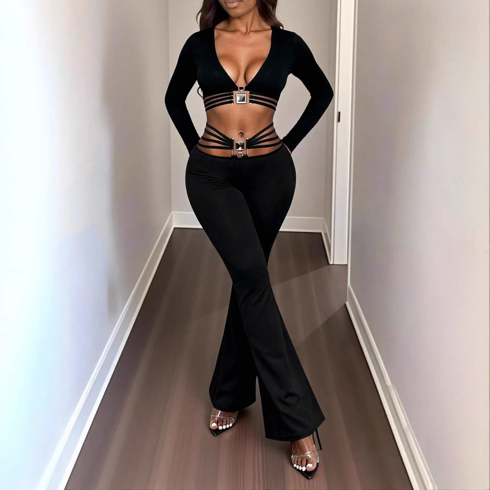 fall new arrival:  black tummy control, butt-lifting, flare leg pants - slimming, figure-flattering, long pants for activewear and everyday wear