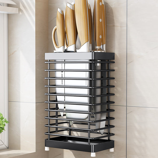 Kitchen Stainless Steel Multifunctional Chopsticks Cage Knife Holder Storage Rack Cutting Board Rack Supplies Knives Cutting Board Knives Kitchen Storage