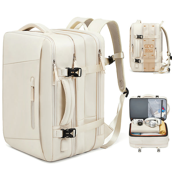 Travel Backpack Women's Large Capacity Wet and Dry Separation Luggage Bag Expansion Casual Backpack Men's Backpack Computer Bag
