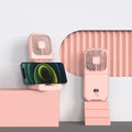 2026 cross-border desktop foldable mini fan, handheld usb high-velocity outdoor power bank neck fan - japanese & korean style