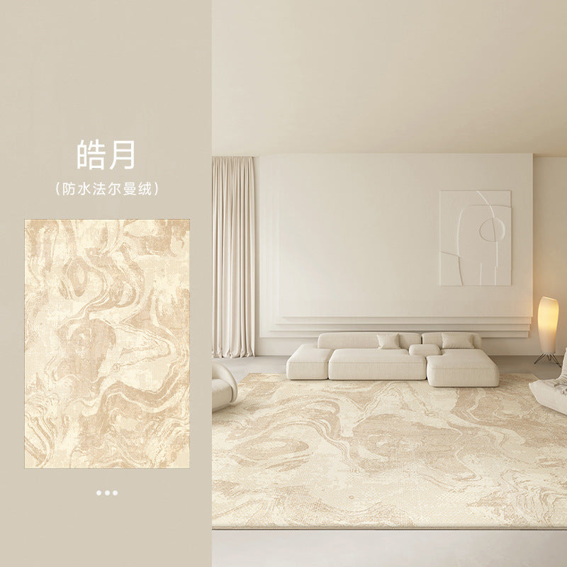 Distributed carpet living room  new cream style no-wash and wipeable bedroom waterproof sofa light luxury high-end floor mat