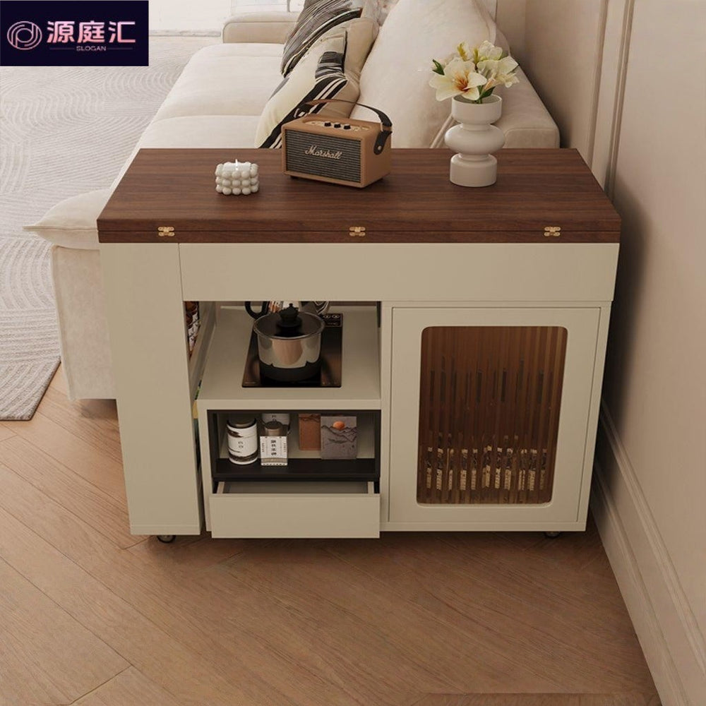 Modern minimalist tea table sintered stone coffee table living room home tea table multifunctional tea brewing table balcony tea table and chairs
