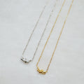 【all-titanium steel, shower-friendly】european & american minimalist style knotted irregular clavicle chain - new for 2025