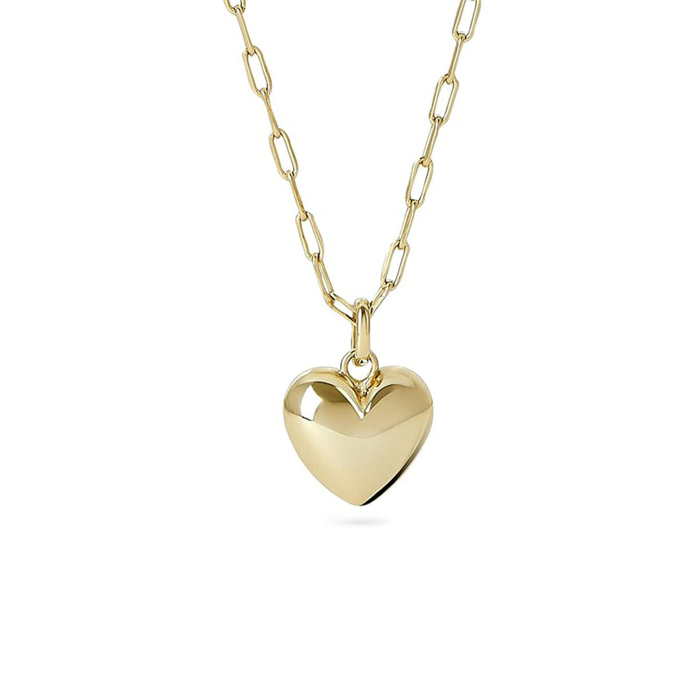 2024 new arrival stereo heart-shaped peach heart pendant fashioncasual paper clip chain necklace