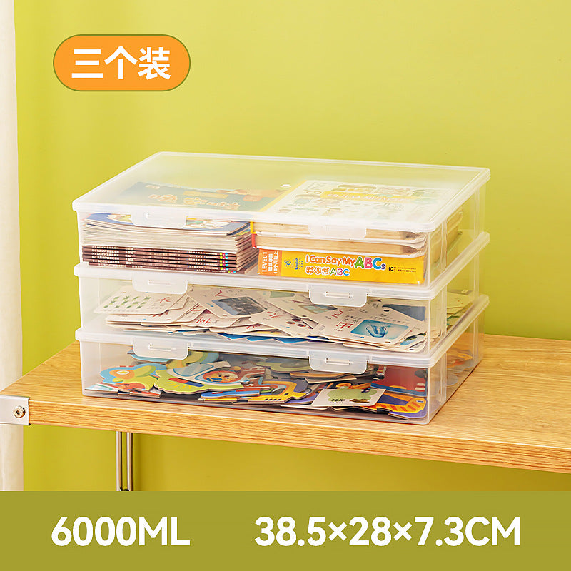 Plastic box with lid Rectangle Lego building block storage Organizing box Children's toys Transparent plastic storage box