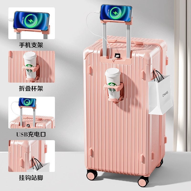 Large capacity luggage suitcase women 2025new arrival student multifunctional thickened trolley case suitcase 28inch men password box