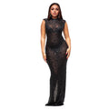 C7113 cross-border   fashion women's hotfix rhinestone sexy bodycon mini dress